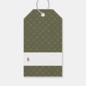 Elegant Goud Botanische Bloemen Prijs Labels Cadeaulabel (Achterkant)