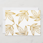 Elegant Goud Botanische Een Foto Vrede Kerstmis Feestdagenkaart (Achterkant)