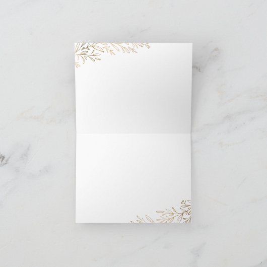 Elegant goud botanische foliefoto bedankt (Binnen)