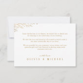 Elegant goud botanische foliefoto bedankt (Achterkant)