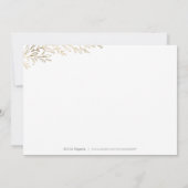 Elegant goud botanische foliefoto, behalve de datu kaart (Achterkant)