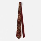 Elegant Goud Bourgondi Stropdas (Voorkant)