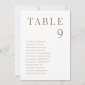 Elegant Goud Bruiloft Tafel Zitkaart Kaart (Achterkant)