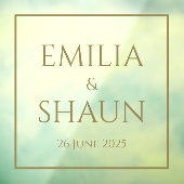 Elegant Goud Bruiloft Venster Cling Raamsticker (Vel 3)