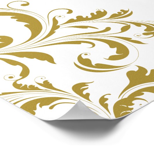 Elegant Goud Bruiloft Welkomstbord Poster (Hoek)