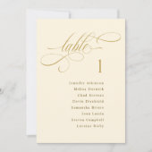 Elegant Goud Bruiloft Zitkaart Teken Kaarten (Voorkant)