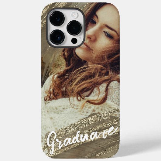 Elegant Goud Bruin Groen voor Afstuderen Foto Case-Mate iPhone Case (Achterkant)
