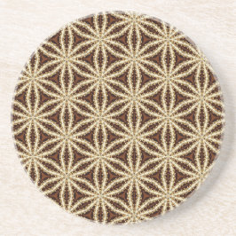 Elegant Goud & Bruin Star Anise Zandsteen Onderzet Zandsteen Onderzetter