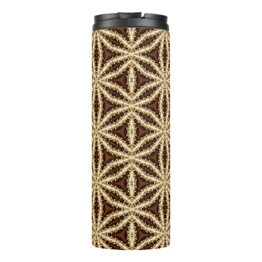 Elegant Goud & Bruin Steranijs Thermosbeker (Achterkant)