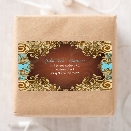 Elegant Goud & Bruin Tones Lijst Etiket (Insitu)