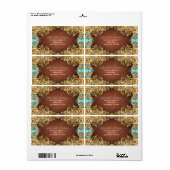 Elegant Goud & Bruin Tones Lijst Etiket (Full Sheet)