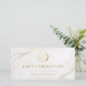 Elegant goud cadeaubon | Luxe (Staand voorkant)