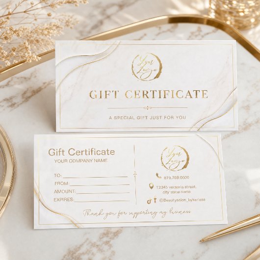 Elegant goud cadeaubon | Luxe