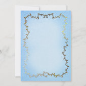 Elegant Goud Carriage Blauw Storybook Bridal Kaart (Achterkant)