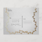 Elegant Goud Carriage Storybook Bruiloft R.S.V.P. Aankondigingskaart (Achterkant)