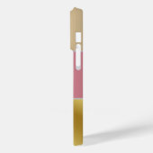 Elegant Goud Chopper Roze Metallic monogram Naam Case-Mate iPhone Case (Achterkant / Links)