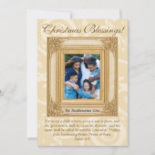 Elegant Goud Christelijk Bijbel Verse Foto Feestdagenkaart (Voorkant)