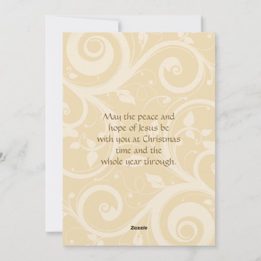 Elegant Goud Christelijk Bijbel Verse Foto Feestdagenkaart (Achterkant)