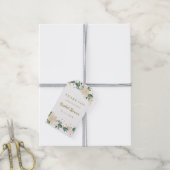 Elegant Goud Confetti Bloemen Vrijgezellenfeest La Cadeaulabel (Met Touw)