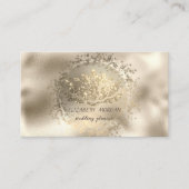 Elegant Goud Confetti Glitter Lotus Metallic Visitekaartje (Voorkant)