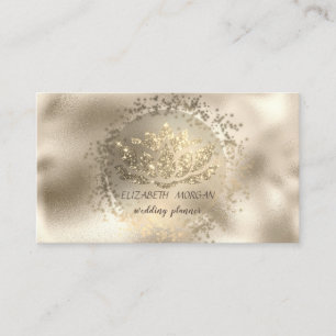 Elegant Goud Confetti Glitter Lotus Metallic Visitekaartje