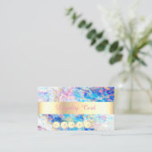 Elegant, goud, Confetti, optische holografisch Klantenkaartje (Staand voorkant)