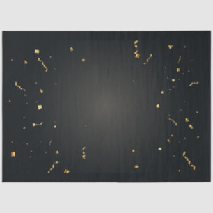 Elegant Goud Confetti Zwart Tissue Papier