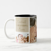 Elegant goud coolste grootouders ooit foto tweekleurige koffiemok (Links)