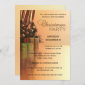 Elegant Goud Corporate Kerstfeest uitnodiging (Voorkant / Achterkant)