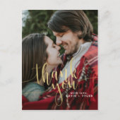 Elegant goud dank u briefkaart (Voorkant)