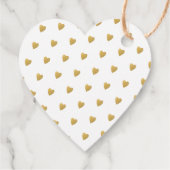 Elegant goud dank u hart bruiloft bedankjes labels (Achterkant)