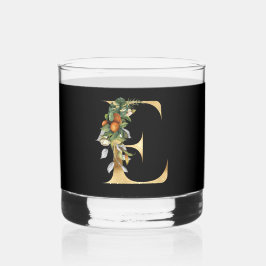 Elegant Goud Decoratief Initiaal E Whisky Glas