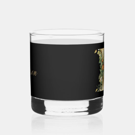 Elegant Goud Decoratief Initiaal H Whisky Glas (Rechts)