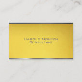 Elegant Goud & Donkergrijs Geborsteld Metaal Visitekaartje (Voorkant)