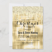 Elegant goud druppelen glitter kerst kaart (Voorkant)