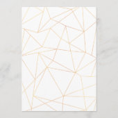 Elegant Goud Eenvoudig Geometrisch Lijst Menu (Achterkant)