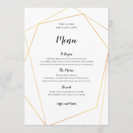 Elegant Goud Eenvoudig Geometrisch Lijst Menu