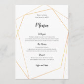 Elegant Goud Eenvoudig Geometrisch Lijst Menu (Voorkant)