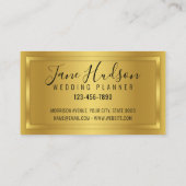 Elegant Goud Eenvoudig Minimalistisch Bewerkbaar B Visitekaartje (Achterkant)