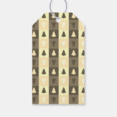 Elegant Goud Effect Kerstmis Symbolen Gepersonalis Cadeaulabel (Achterkant)