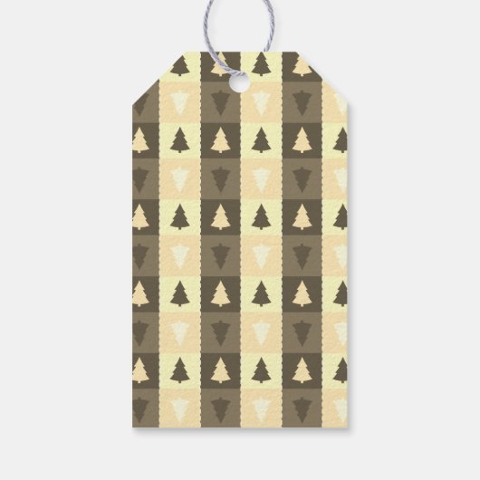 Elegant Goud Effect Kerstmis Symbolen Gepersonalis Cadeaulabel (Achterkant)