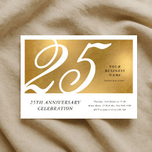 Elegant Goud Effect Zakelijk Bedrijfsjubileum Kaart