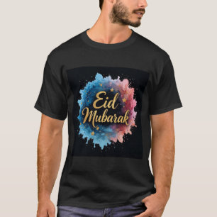 Elegant goud Eid Mubarak kalligrafie T-shirt