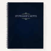 Elegant Goud en Blauw 2024 Kalender | NOTITIEBOEK (Voorkant)