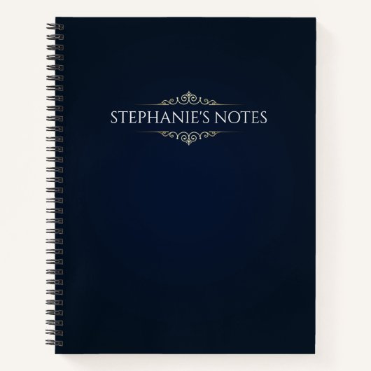 Elegant Goud en Blauw 2024 Kalender | NOTITIEBOEK (Voorkant)