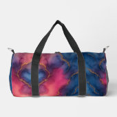 Elegant goud en Blauwgroen Abstract patroon | Stij Plunjezak (Voorkant)