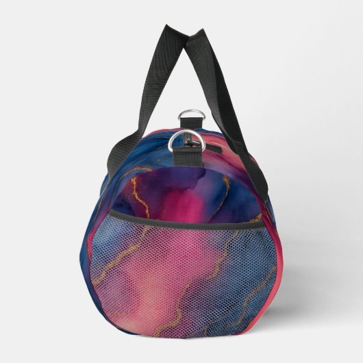 Elegant goud en Blauwgroen Abstract patroon | Stij Plunjezak (Rechts)