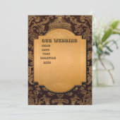 Elegant goud en bruin Lijst Kaart (Staand voorkant)
