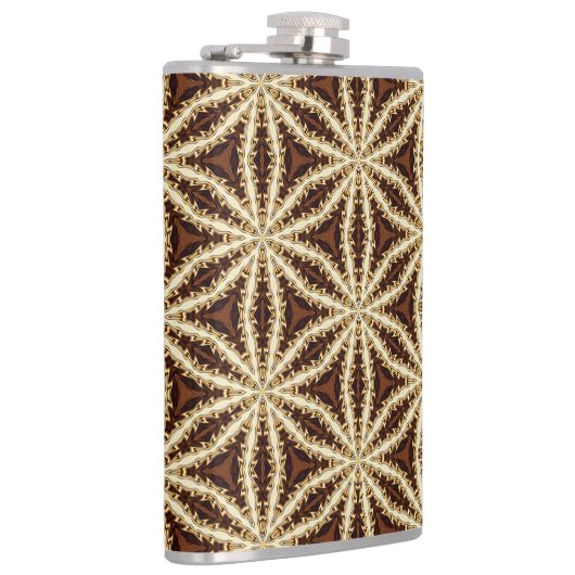 Elegant Goud en Bruin Steranijs Heupfles (Rechts)