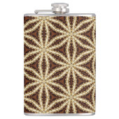 Elegant Goud en Bruin Steranijs Heupfles (Voorkant)